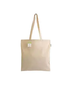 Shopper in cotone organico 140 g/m2, manici lunghi Handle