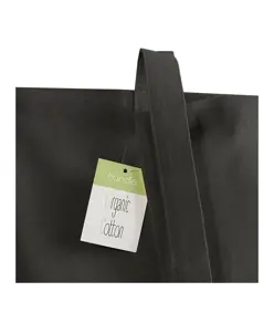 Shopper in cotone organico 140 g/m2, manici lunghi Handle