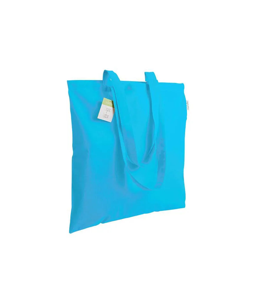 50 pezzi Shopper in cotone organico 140 g/m2, manici lunghi Handle