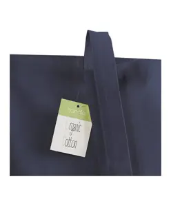 Shopper in cotone organico 140 g/m2, manici lunghi Handle