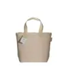 Shopper in cotone organico con manici corti e soffietto alla base Handle