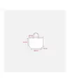 Shopper in cotone organico con manici corti e soffietto alla base Handle