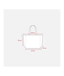 Shopper in cotone organico con manici lunghi e soffietto alla base Handle