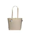 Shopper in cotone organico con manici lunghi e soffietto alla base Handle