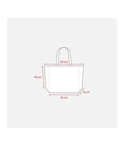 Shopper in cotone organico con manici lunghi e soffietto alla base Handle