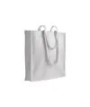 Shopper in cotone pesante, manici lunghi e soffietto Handle
