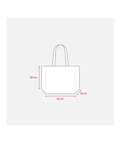 Shopper in cotone riciclato 120 g/m2 con interno laminato in PP Handle