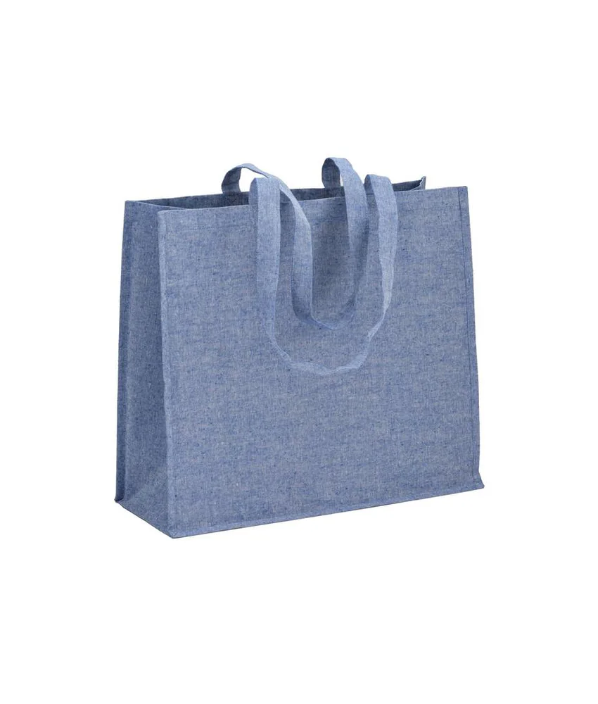 10 pezzi Shopper in cotone riciclato 120 g/m2 con interno laminato in PP Handle
