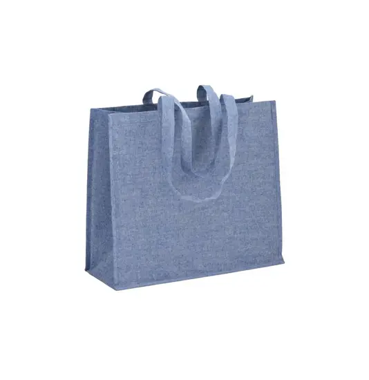 Shopper in cotone riciclato 120 g/m2 con interno laminato in PP Handle