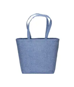 Shopper in cotone riciclato 120 g/m2 con interno laminato in PP Handle