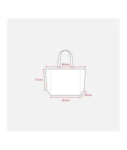 Shopper in cotone riciclato 120 g/m2 con interno laminato in PP Handle