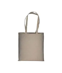 Shopper in cotone riciclato 150 g/m2 effetto melange, manici lunghi Handle
