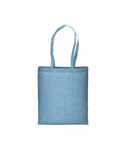 Shopper in cotone riciclato 150 g/m2 effetto melange, manici lunghi Handle