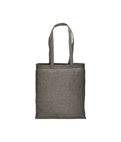 Shopper in cotone riciclato 150 g/m2 effetto melange, manici lunghi Handle