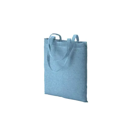 Shopper in cotone riciclato 150 g/m2 effetto melange, manici lunghi Handle