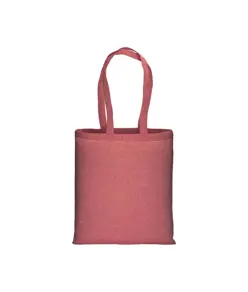 Shopper in cotone riciclato 150 g/m2 effetto melange, manici lunghi Handle