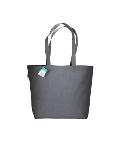 Shopper in cotone riciclato  190 g/m2 con soffietto alla base, manici lunghi Handle