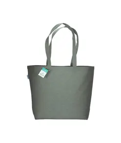 Shopper in cotone riciclato  190 g/m2 con soffietto alla base, manici lunghi Handle