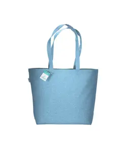 Shopper in cotone riciclato  190 g/m2 con soffietto alla base, manici lunghi Handle