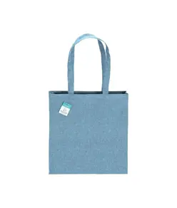 Shopper  in cotone riciclato 190 g/m2, manici lunghi e soffietto Handle