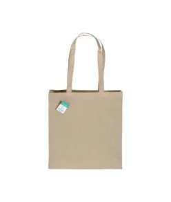 Shopper  in cotone riciclato 190 g/m2, manici lunghi e soffietto Handle