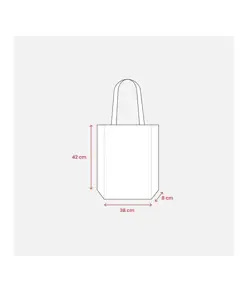 Shopper  in cotone riciclato 190 g/m2, manici lunghi e soffietto Handle