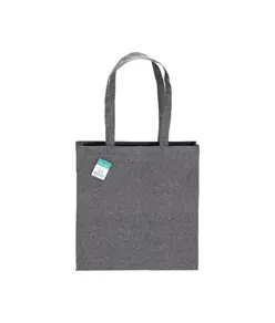 Shopper  in cotone riciclato 190 g/m2, manici lunghi e soffietto Handle