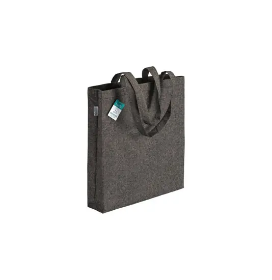 Shopper  in cotone riciclato 190 g/m2, manici lunghi e soffietto Handle