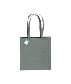 Shopper  in cotone riciclato 190 g/m2, manici lunghi e soffietto Handle