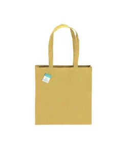 Shopper  in cotone riciclato 190 g/m2, manici lunghi e soffietto Handle