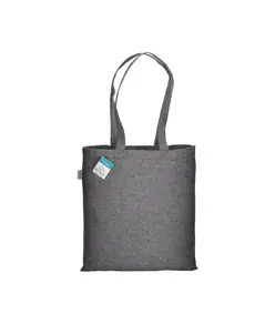 Shopper in cotone riciclato 280 g/m2, manici lunghi e soffietto Handle