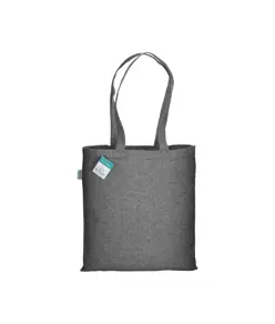 Shopper in cotone riciclato 280 g/m2, manici lunghi e soffietto Handle
