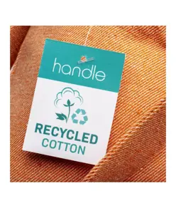Shopper in cotone riciclato 280 g/m2, manici lunghi e soffietto Handle