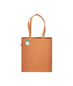 Shopper in cotone riciclato 280 g/m2, manici lunghi e soffietto Handle