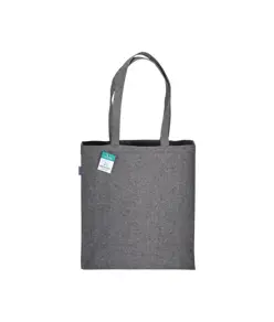 Shopper in cotone riciclato 280 g/m2, manici lunghi e soffietto Handle