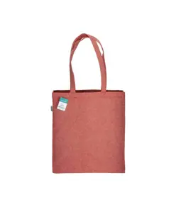 Shopper in cotone riciclato 280 g/m2, manici lunghi e soffietto Handle