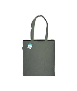 Shopper in cotone riciclato 280 g/m2, manici lunghi e soffietto Handle