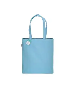 Shopper in cotone riciclato 280 g/m2, manici lunghi e soffietto Handle