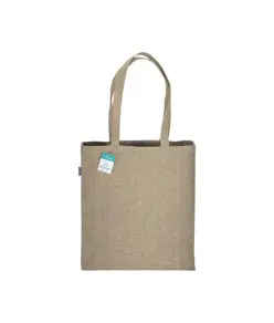 Shopper in cotone riciclato 280 g/m2, manici lunghi e soffietto Handle