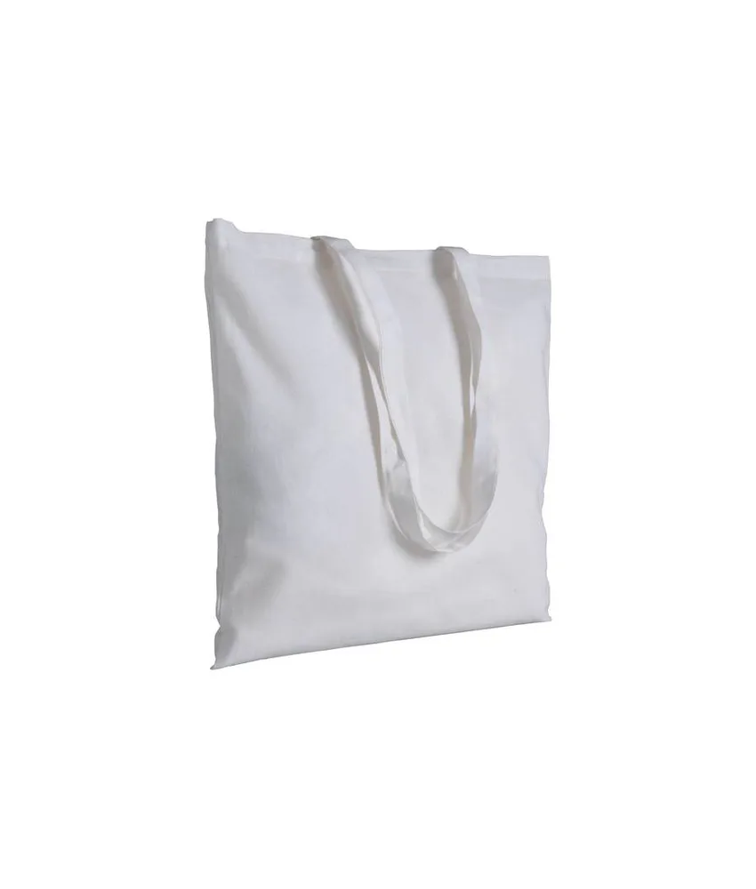 50 pezzi Shopper in cotone/poliestere riciclato 180 g/m2, manici lunghi Handle