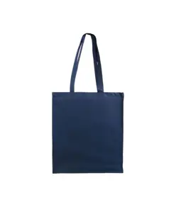 Shopper in cotone/poliestere riciclato 180 g/m2, manici lunghi e soffietto Handle