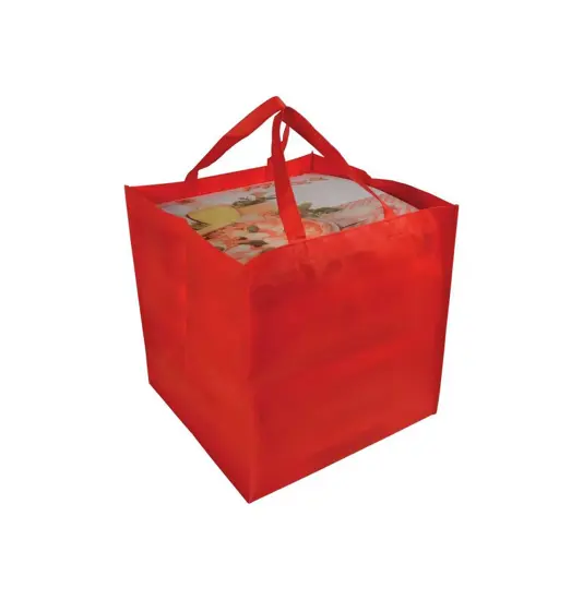 Shopper in formato cartone da pizza in TNT 80 g/m2 Handle