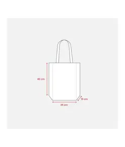 Shopper in poliestere 210T con lato catarifrangente, manici lunghi e soffietto Handle