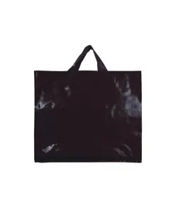 Shopper in PP  riciclato laminato 120g/m2, manici corti e soffietto Handle