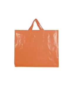 Shopper in PP  riciclato laminato 120g/m2, manici corti e soffietto Handle