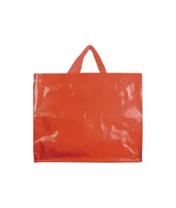 Shopper in PP  riciclato laminato 120g/m2, manici corti e soffietto Handle