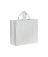 Shopper in PP  riciclato laminato 120g/m2, manici corti e soffietto Handle