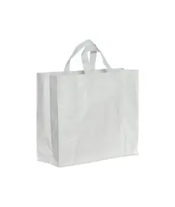 Shopper in PP  riciclato laminato 120g/m2, manici corti e soffietto Handle