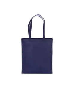 Shopper in R-pet 80 g/m2 con soffietto e manici lunghi Handle