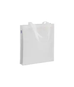 Shopper in R-pet 80 g/m2 con soffietto e manici lunghi Handle